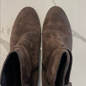 Womens Brown Suede Ankle Boots